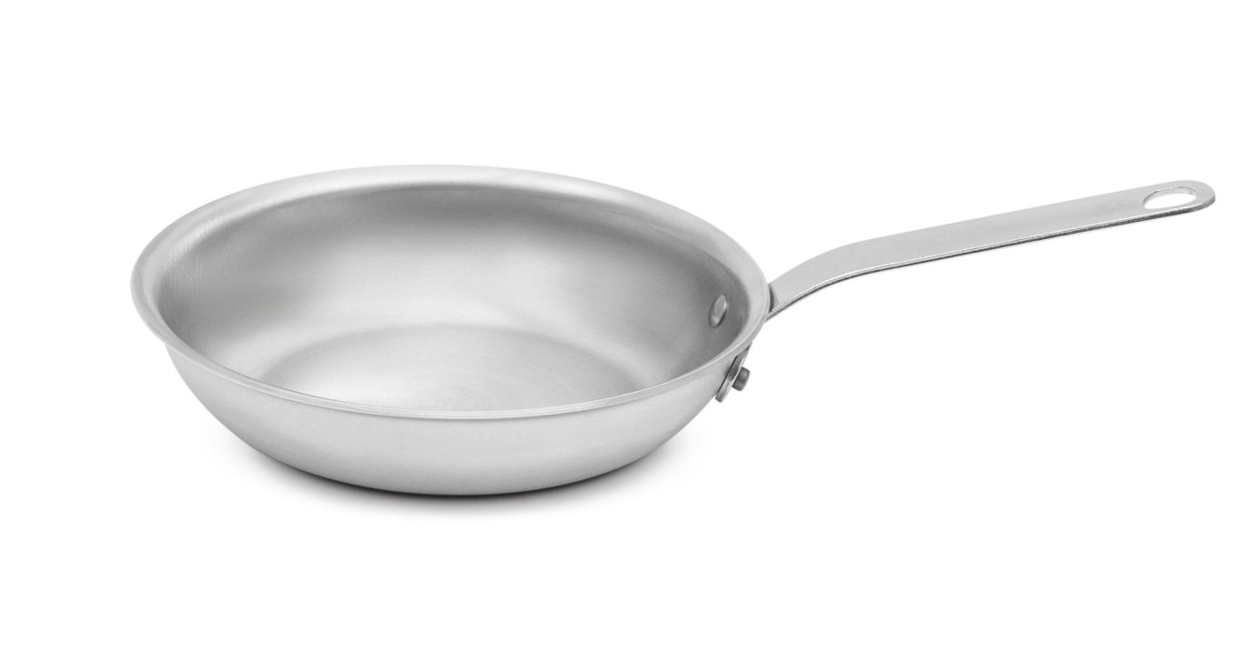8-inch Wear-Ever® aluminum fry pan with natural finish and plated handle
