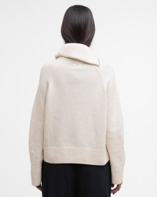 Saskia Funnel-Neck Jumper Off White