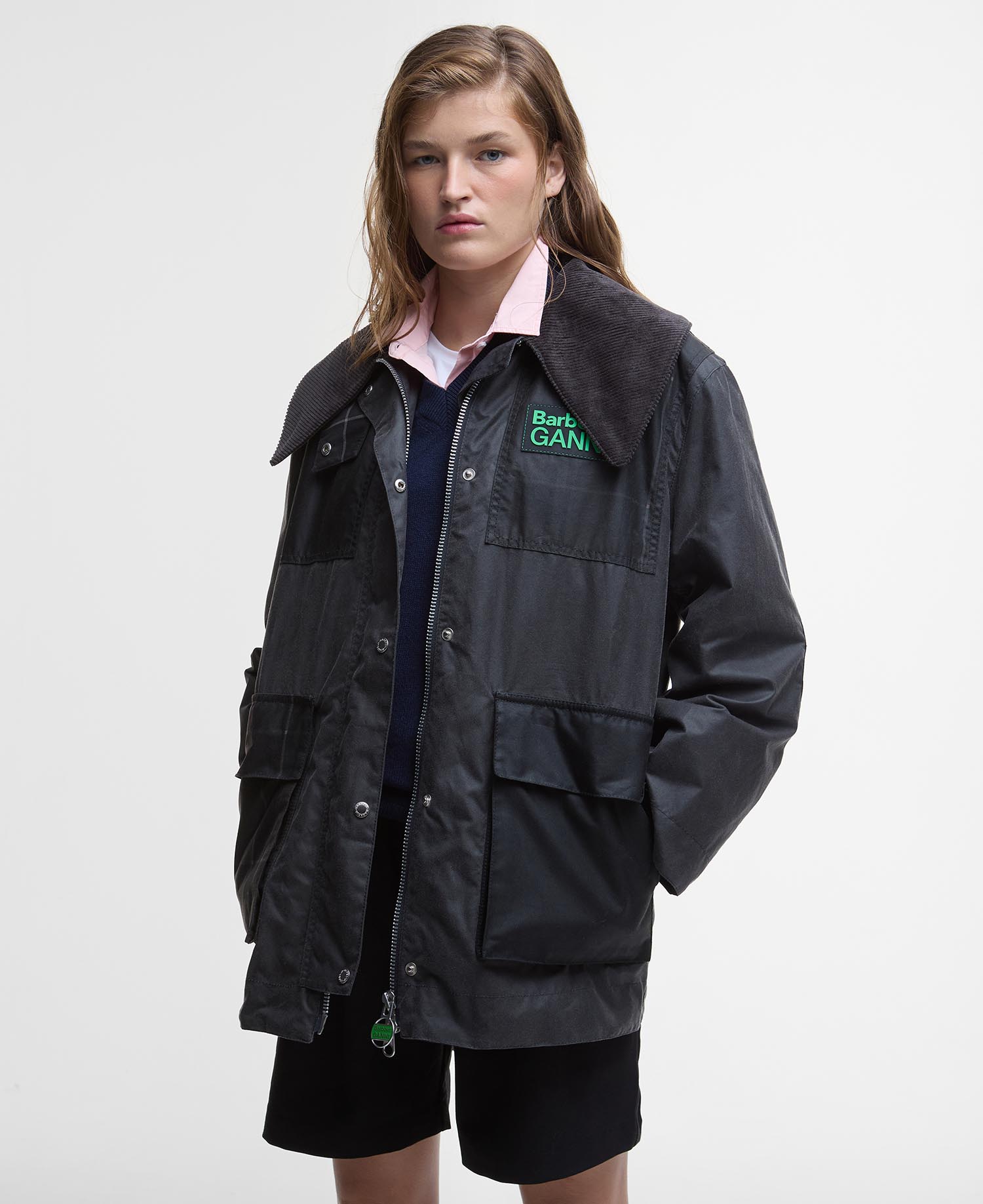 Barbour x GANNI Waxed Duffle Coat image number 0