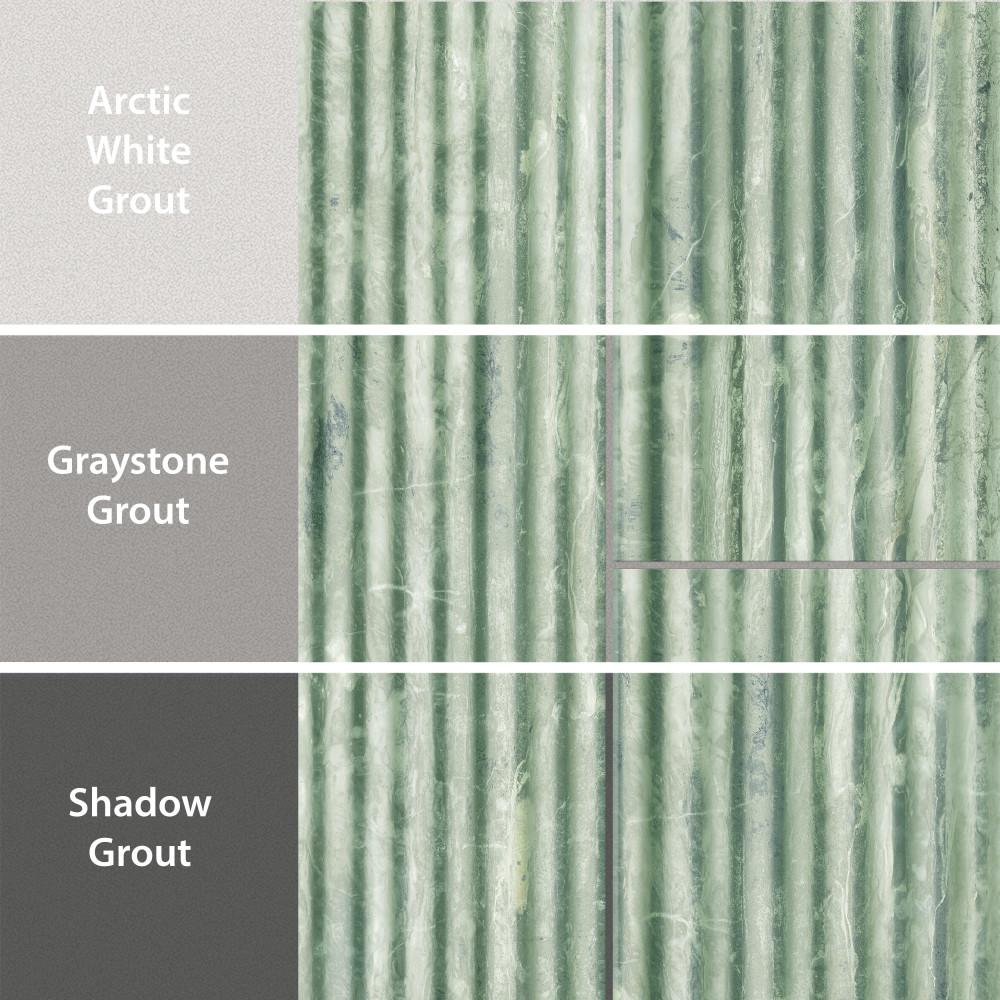 Marbilia Fluted Travertino Jungle 15-3/4 in. x 47-1/4 in. Porcelain Wall Tile