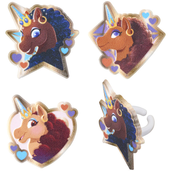 Afro Unicorn Magic Within Cupcake Rings