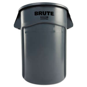 Rubbermaid Commercial, VENTED BRUTE, 44 gal, Plastic, Gray, Round, Receptacle