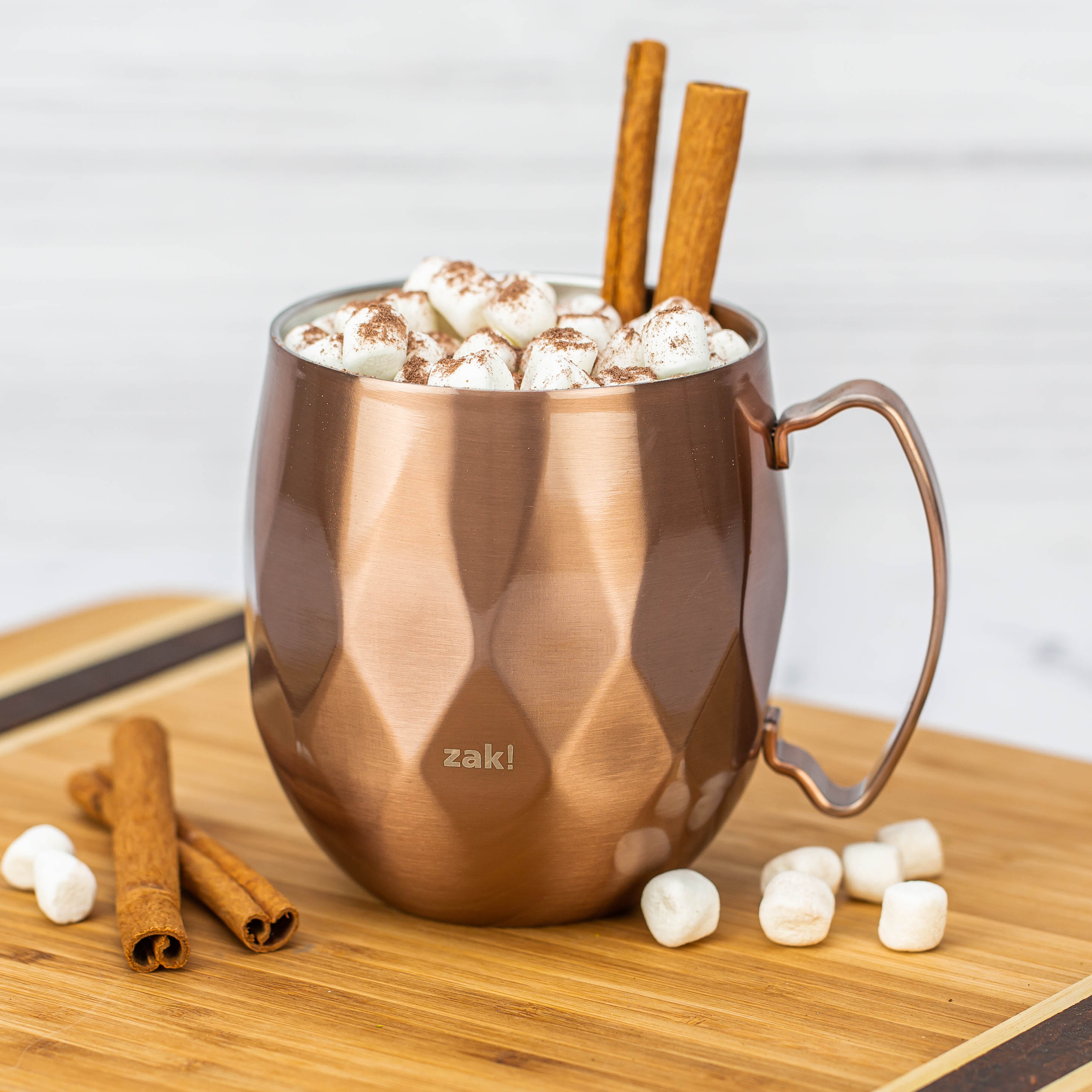 Fractal 19 ounce Vacuum Insulated Stainless Steel Mule Mug, Rose Gold slideshow image 6 Fractal 19 ounce Vacuum Insulated Stainless Steel Mule Mug, Rose Gold slideshow image 6