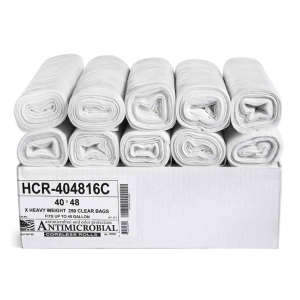 ALFHCR404816C, Aluf,  HDPE Liner, 45 gal Capacity, 40 in Wide, 48 in High, 16 Microns Thick, Clear