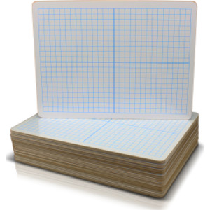 Dry Erase XY Axis/Dry Erase, Two Sided, 9 x 12, Class Pack of 24