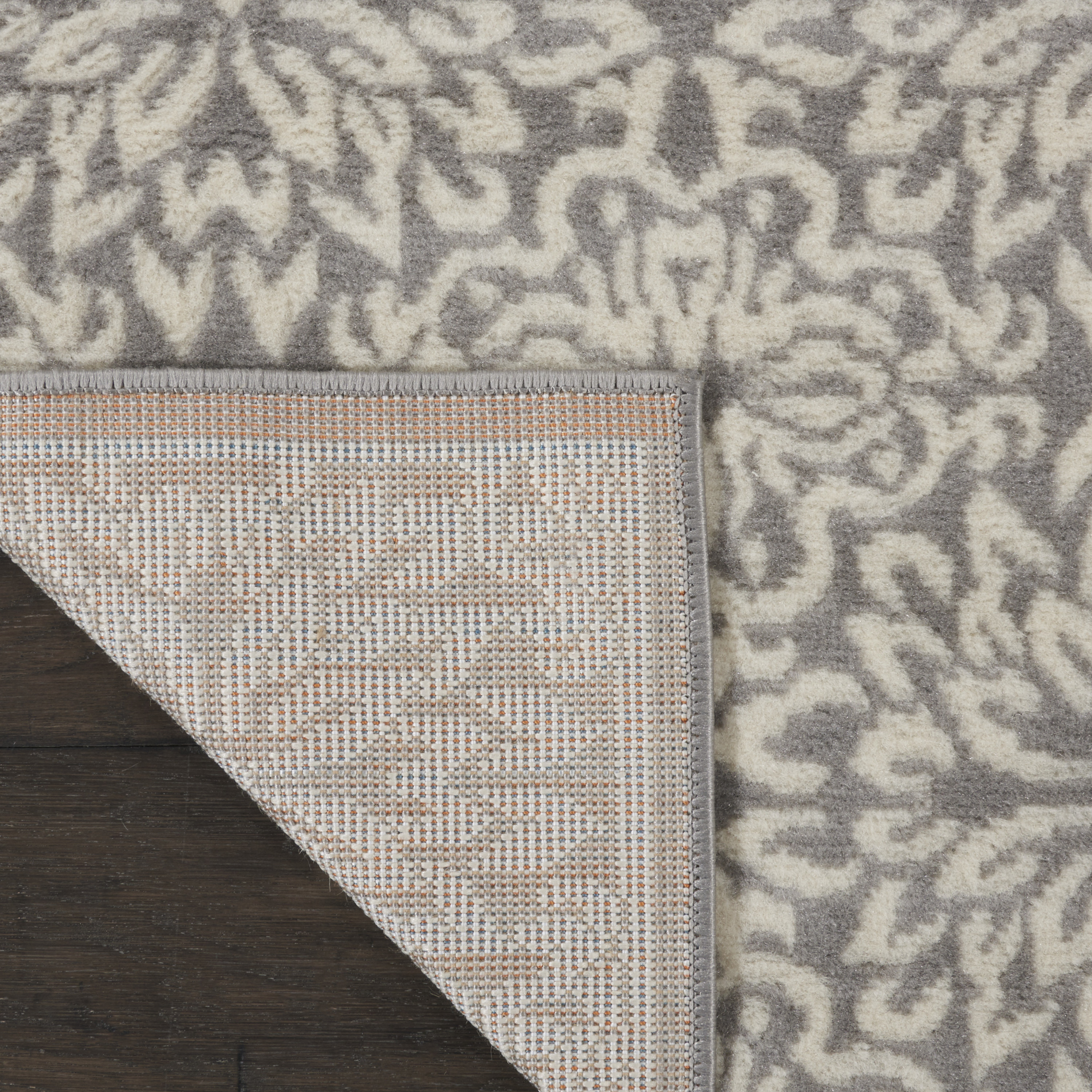 Nourison Jubilant 2' x 4' Ivory Grey Farmhouse Indoor Rug