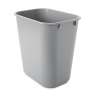 Rubbermaid Commercial, 3.25 gal, Resin, Gray, Rectangle, Receptacle