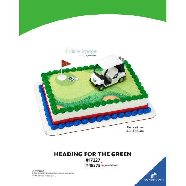 Heading for the Green The Magic of Cakes® PhotoCake® Enhanced Background Page