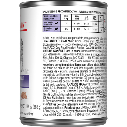 Royal Canin Veterinary Diet Canine Mature Consult Canned Dog Food