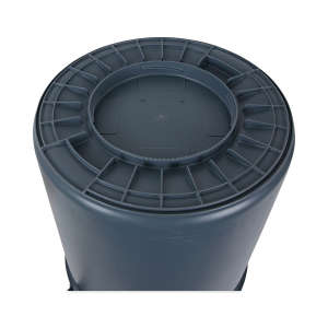 Boardwalk, 44 gal, Plastic, Gray, Round, Receptacle