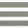Horizontal striped roller blind covering the frame: alternating wide opaque gray and translucent white bands aligned to filter light; close-up view with neutral indoor lighting, no visible window or room.