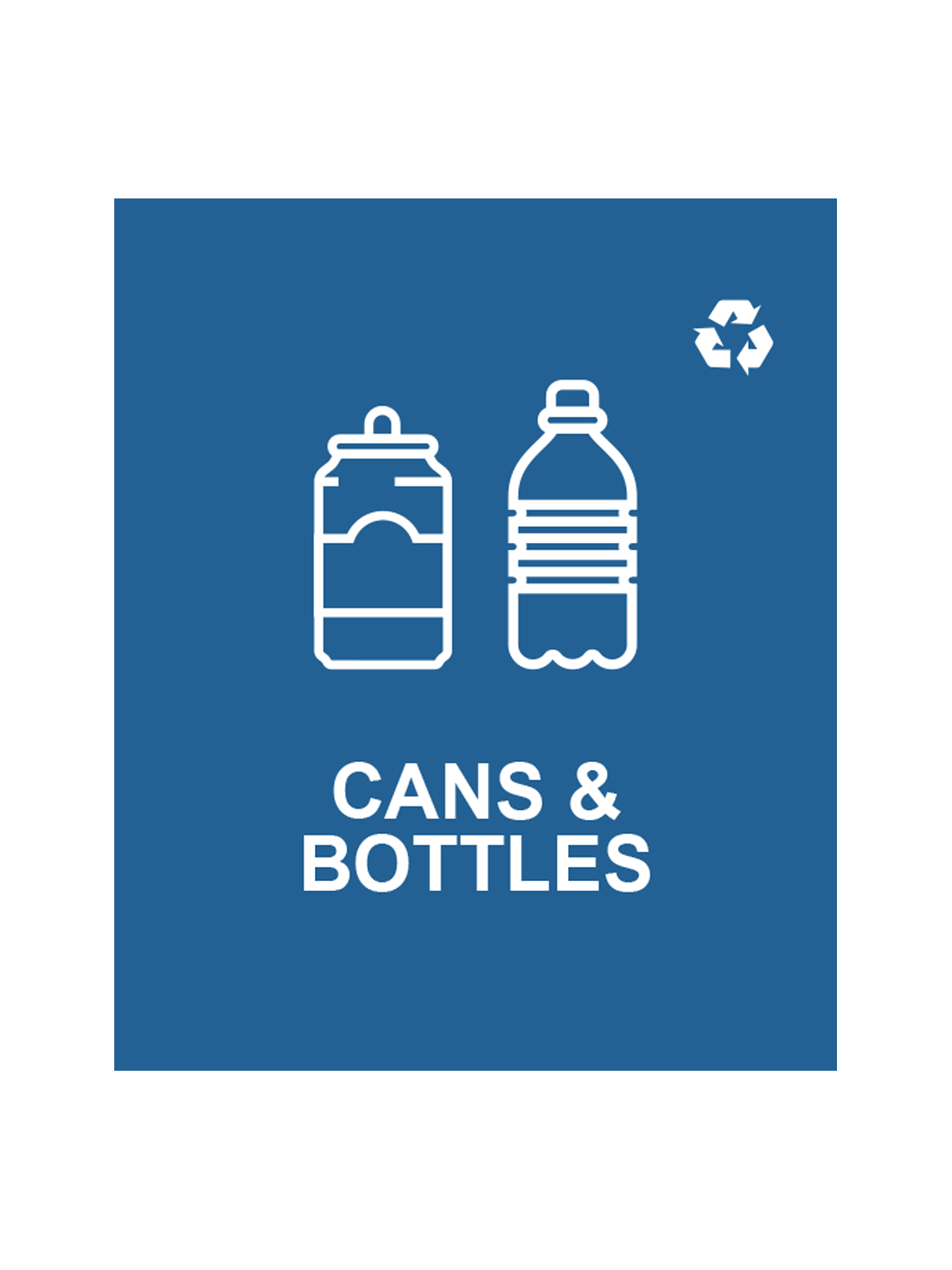 SPECTRUM – Single – Sign – Cans & Bottles – Blue-White