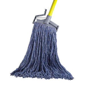 Hillyard, Starline, Blend Cut-End Wet Mop Head with 1.25" Headband, #20, Blue