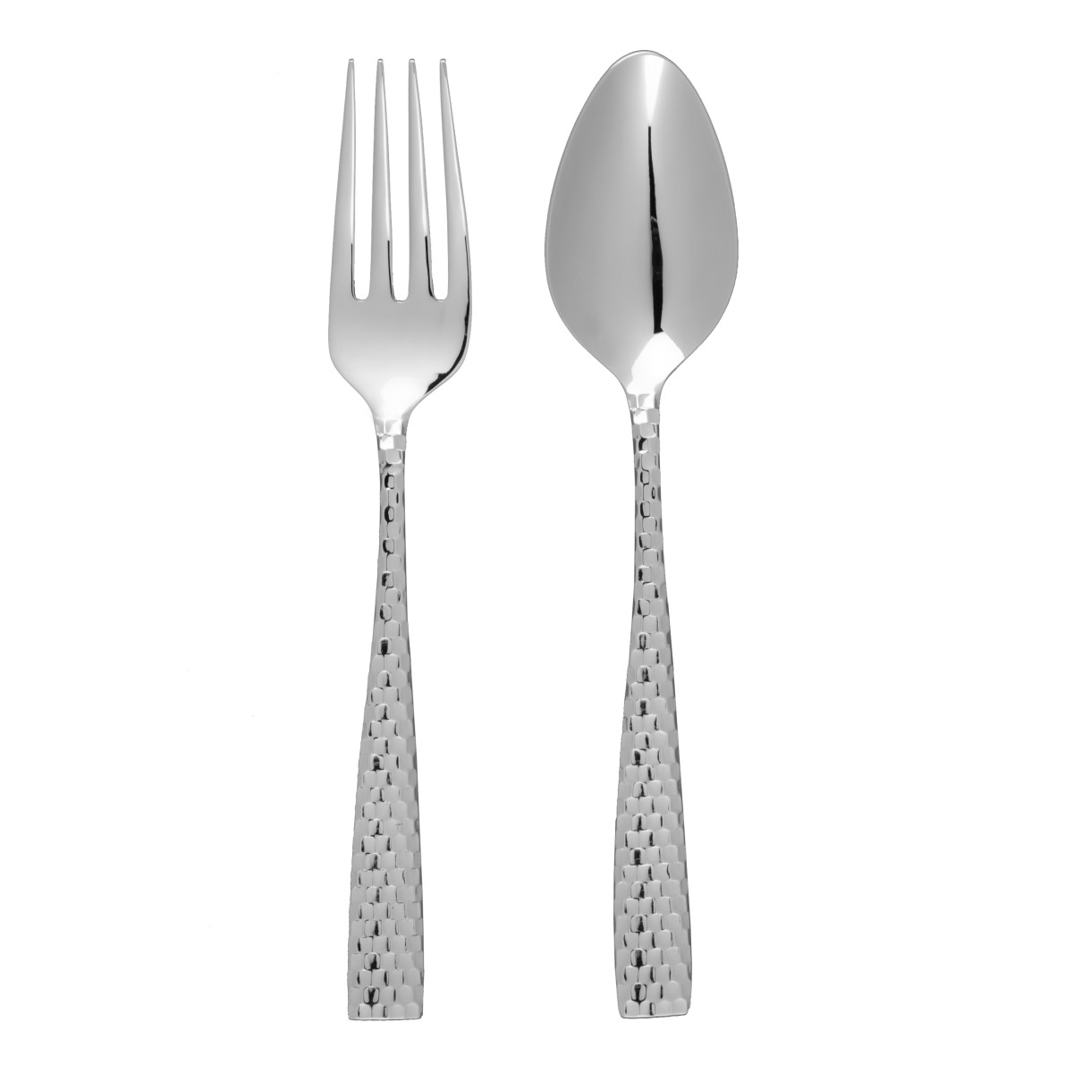 Lucca Faceted 2pc Serving Set