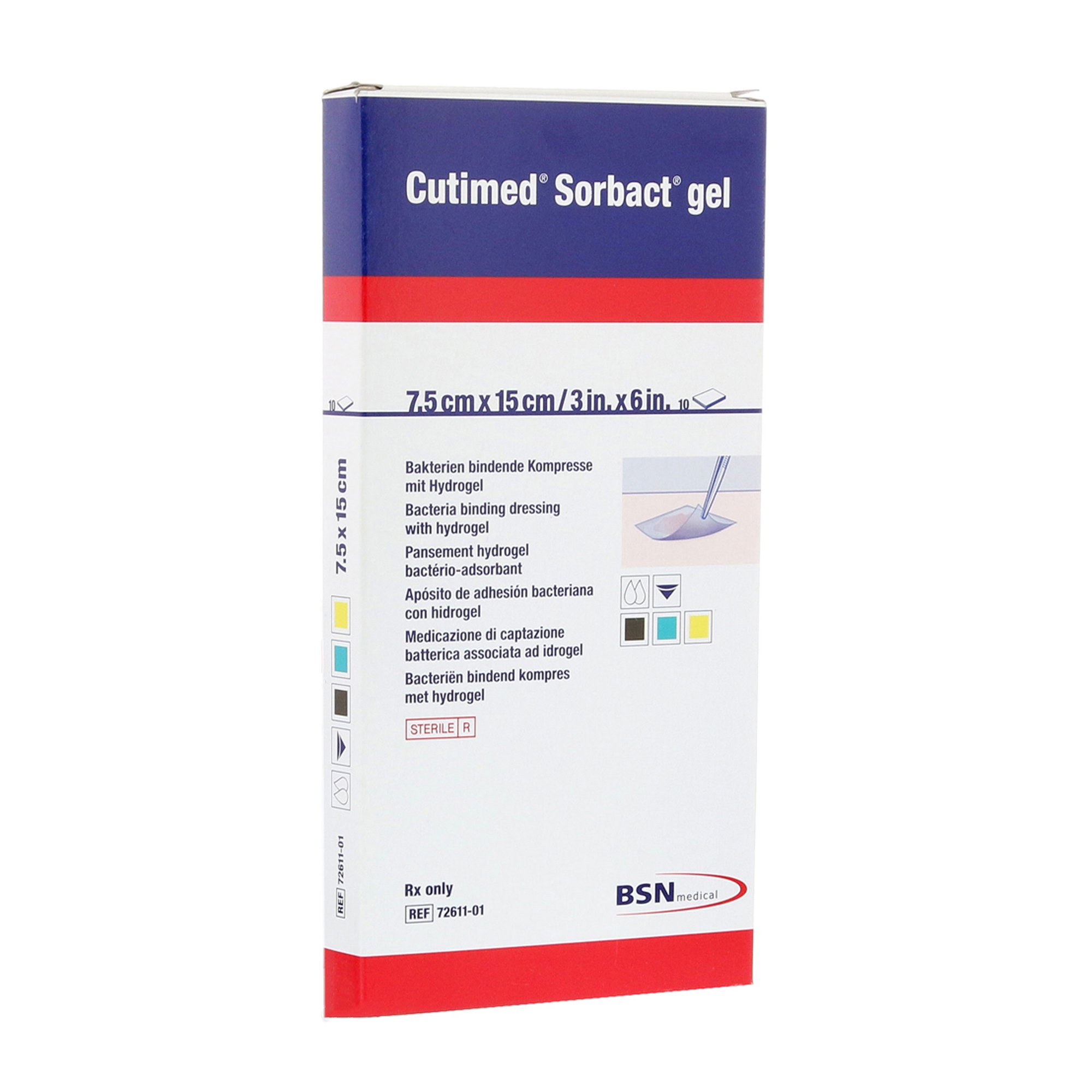 Cutimed Sorbact Sterile Hydrogel Dressing, 3 x 6 Inch MK 811942