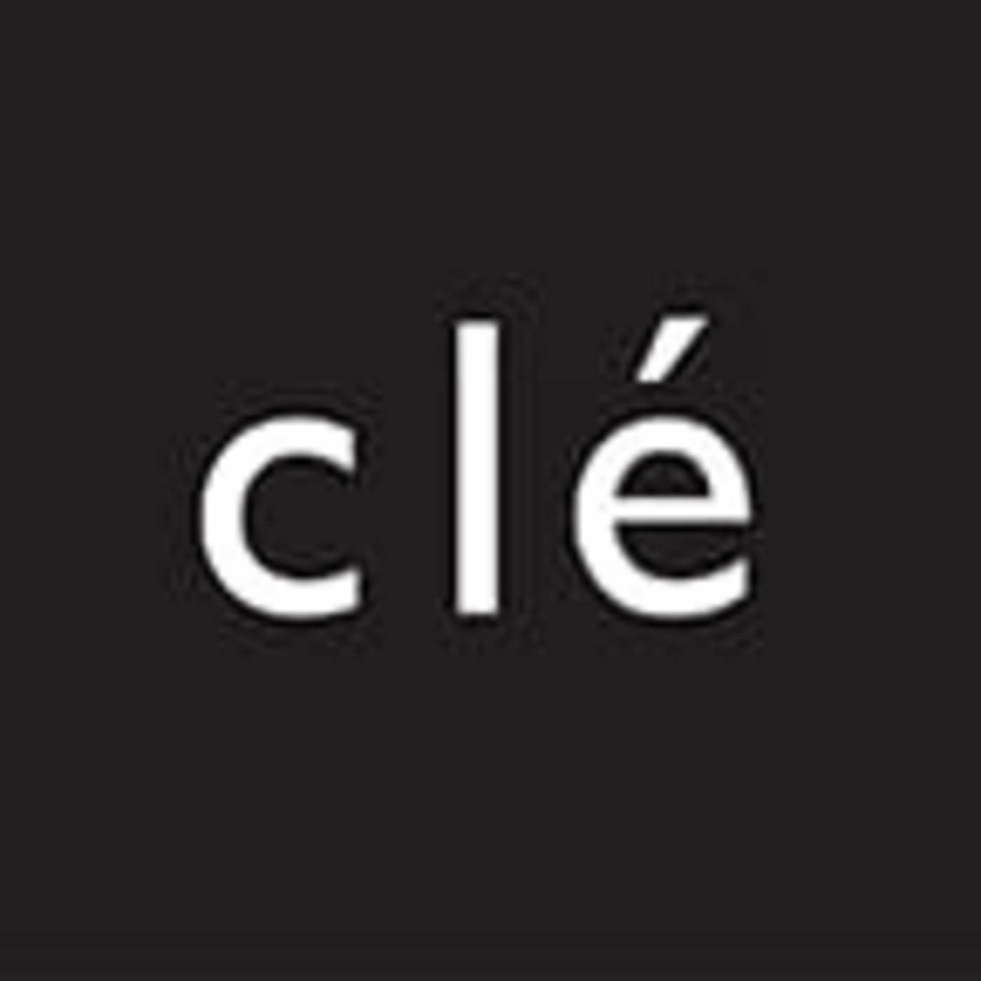 the clé logo in black and white.