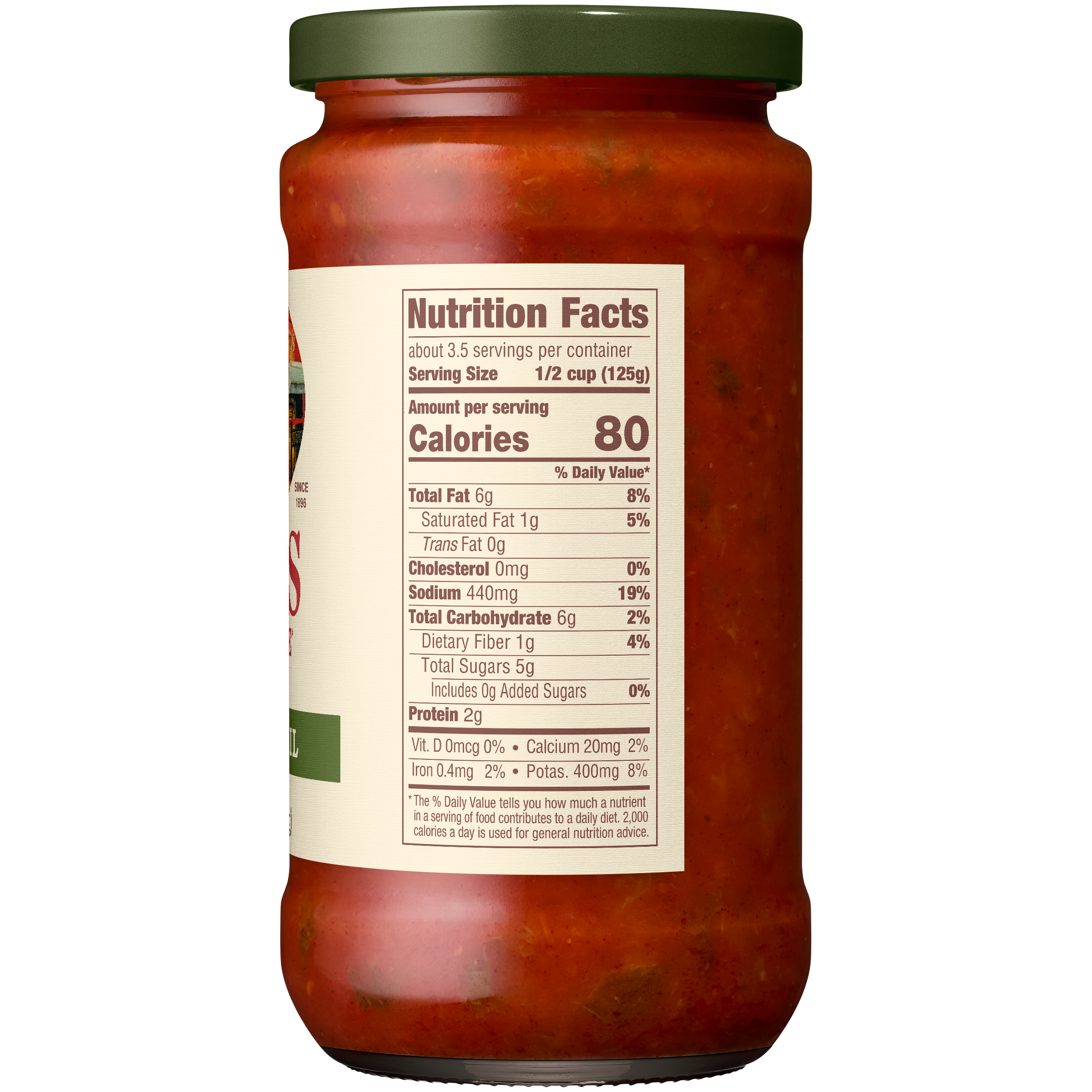 Tomato Basil Sauce, 15.5 oz - Right Image