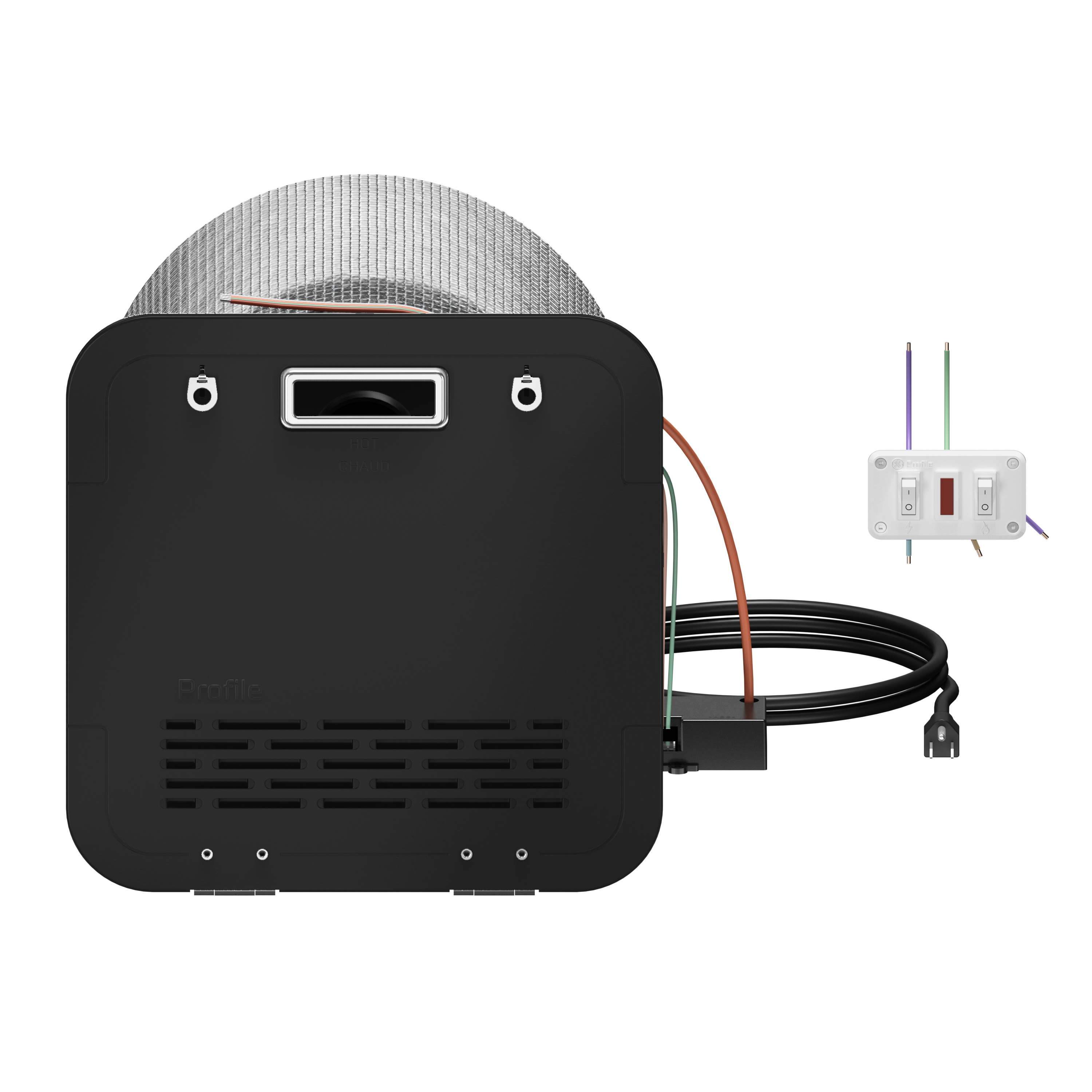 GE Profile™ RV 6G 10G Dual Fuel Water Heater Exterior Black Door