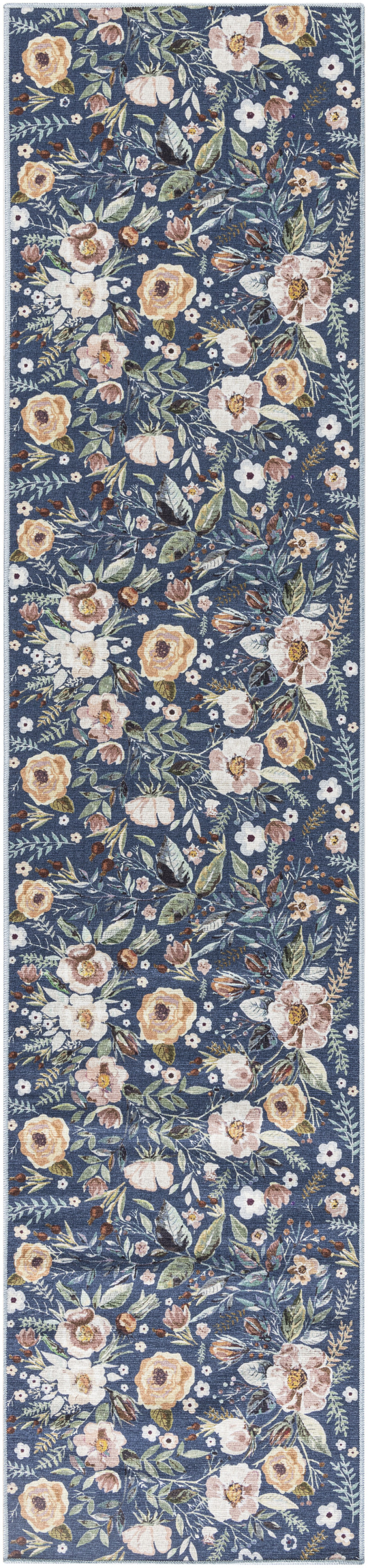 Nourison Nourison Washables 2'2" x 8' Navy Multicolor Vintage Indoor Rug