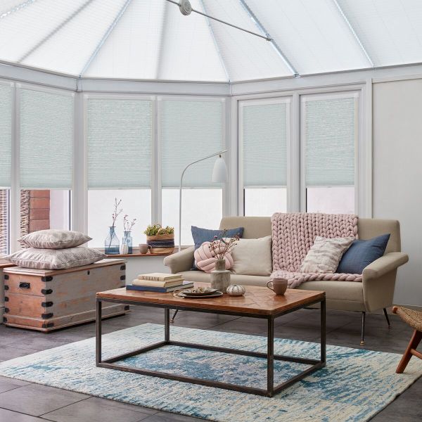 Thermashade Light Grey Texture Pleated blind