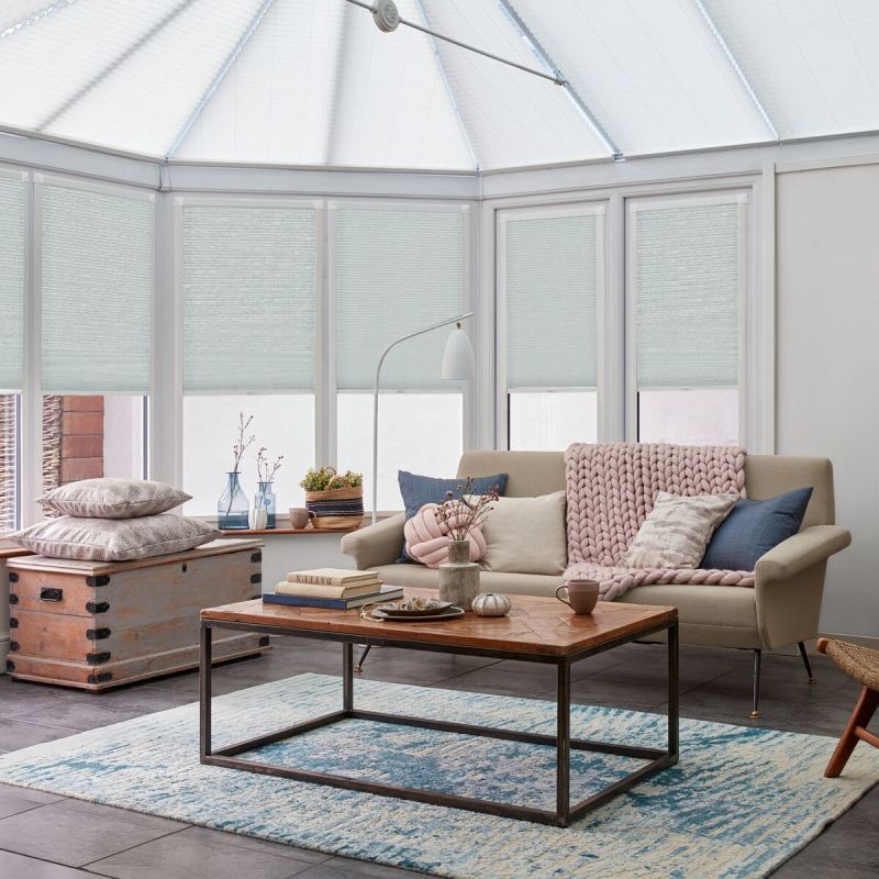 Thermashade Light Grey Texture Pleated blind