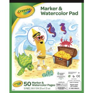 Marker & Watercolor Pad, 50 Blank Coloring Pages