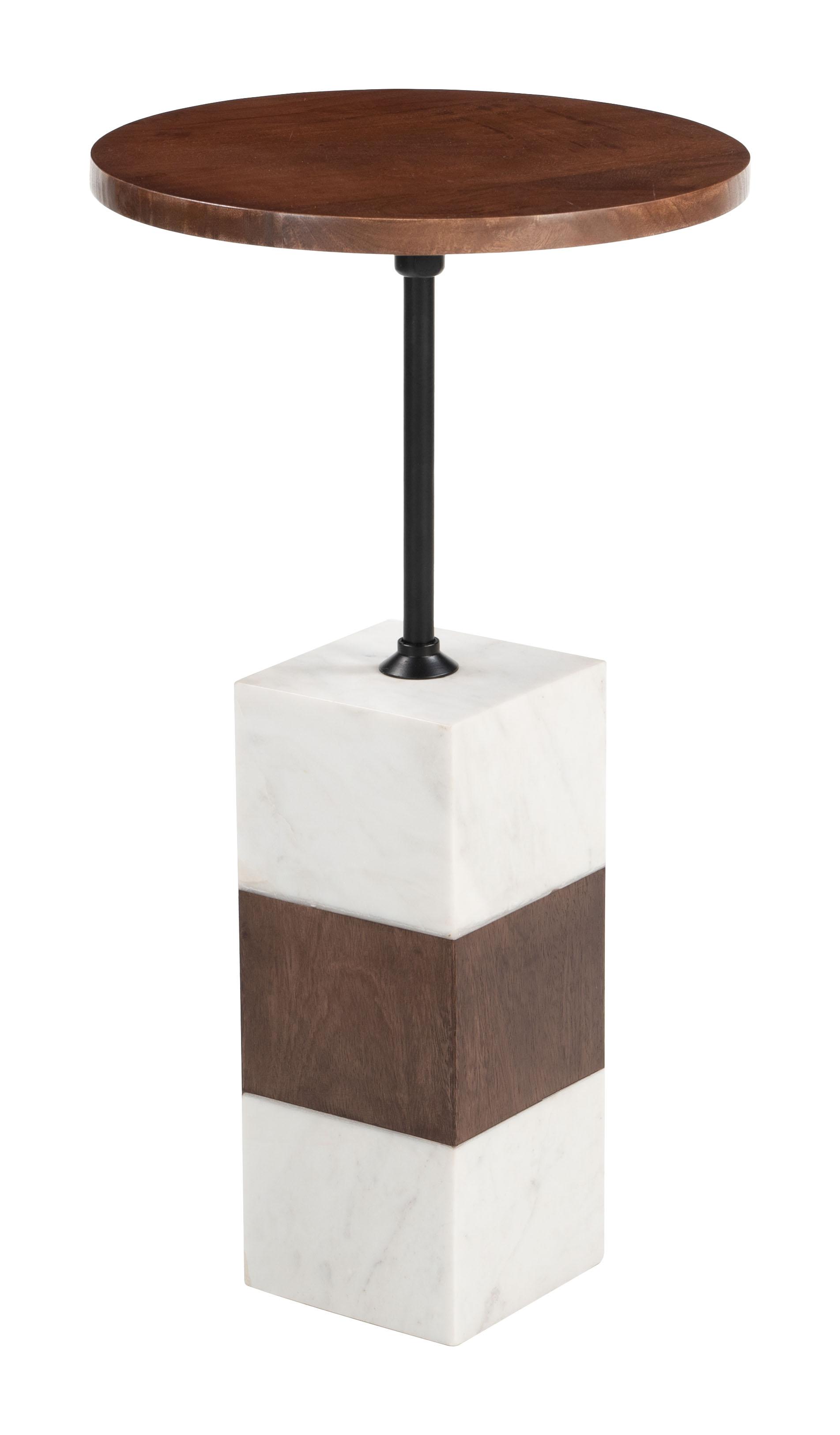 Stuk Side Table Brown & White product image