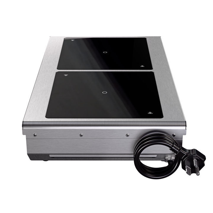 208- to 240-volt 3500-watt front-to-back dual countertop induction range with temperature control probe and programs