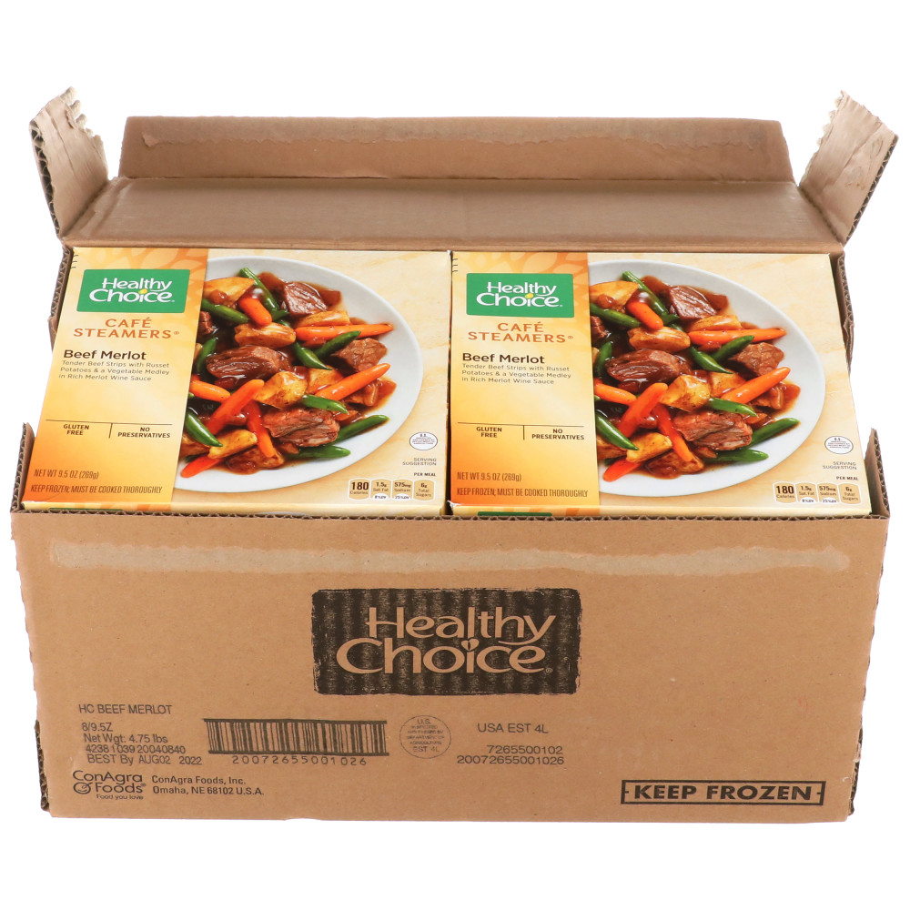 HEALTHY CHOICE Cafe Steamers Beef Merlot Conagra Foodservice