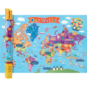 Kid's Wall Map, World, 24" x 36"