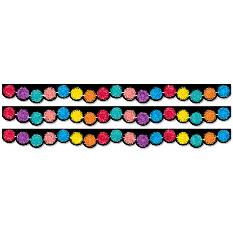 Pom Poms EZ Border, 48 Feet Per Pack, 3 Packs