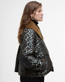 Barbour x GANNI Leopard Print Waxed Anorak Leopard Print/Classic