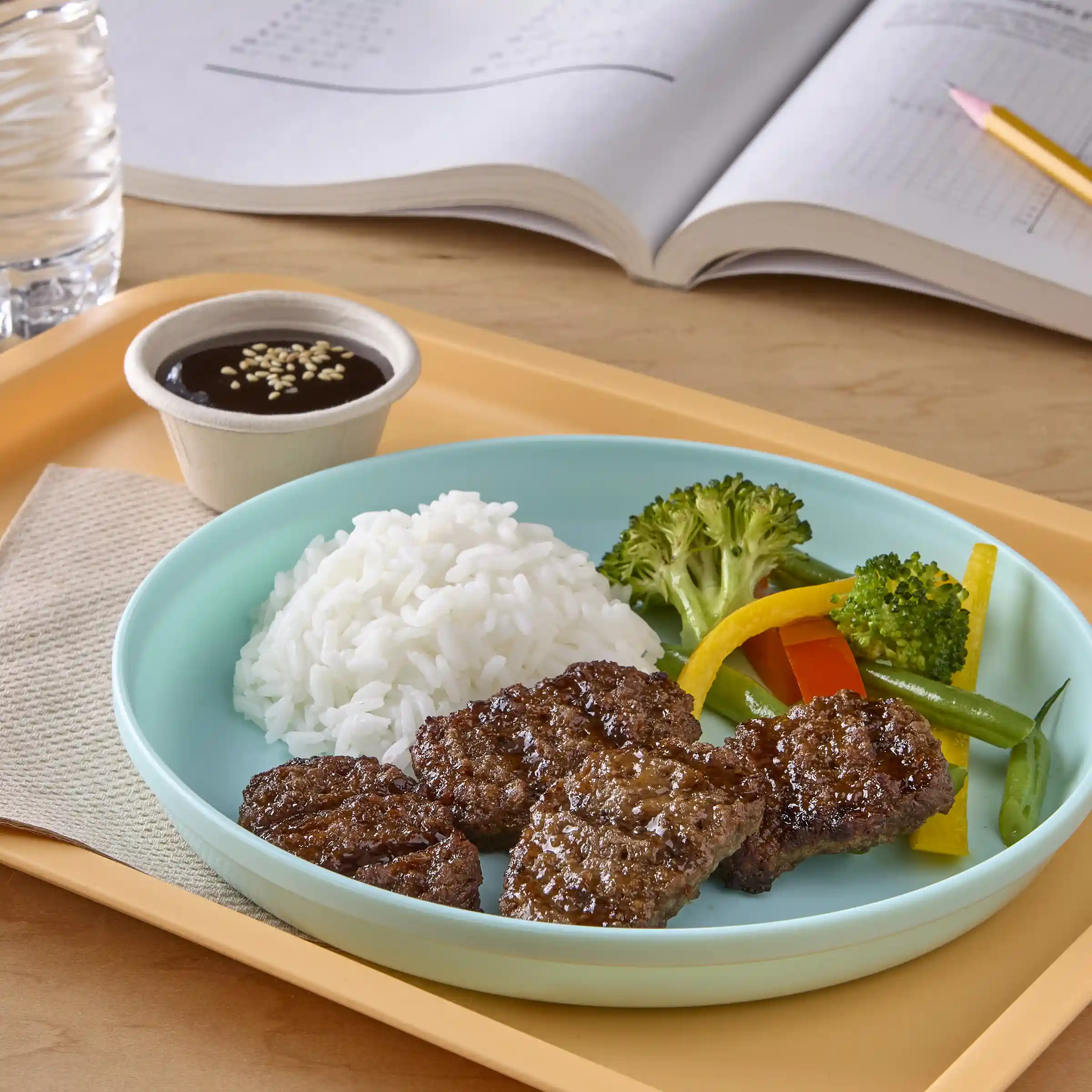 AdvancePierre™ Fully Cooked Flamebroiled Strip Shaped Beef Patties with Teriyaki Sauce_image_2