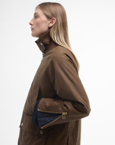 Esther Waxed Jacket Tan/Dress Tartan
