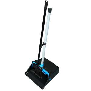 Impact, Lobby, Blue/Black, 11.5", Dust Pan On Handle w/ Broom
