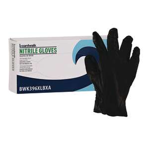 Boardwalk, General Purpose Gloves, Nitrile, 4.4 mil, Powder Free, XL, Black