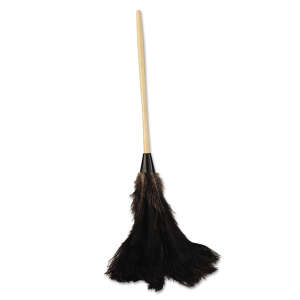 Boardwalk, Professional Ostrich Feather Duster, 16" Handle, Ostrich Feather, Black, 12 in