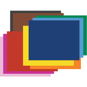4-Ply Railroad Board, 10 Assorted Colors, 22" x 28", 25 Sheets