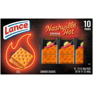 Lance® Nashville Hot Cheddar Sandwich Crackers, 10 Pack