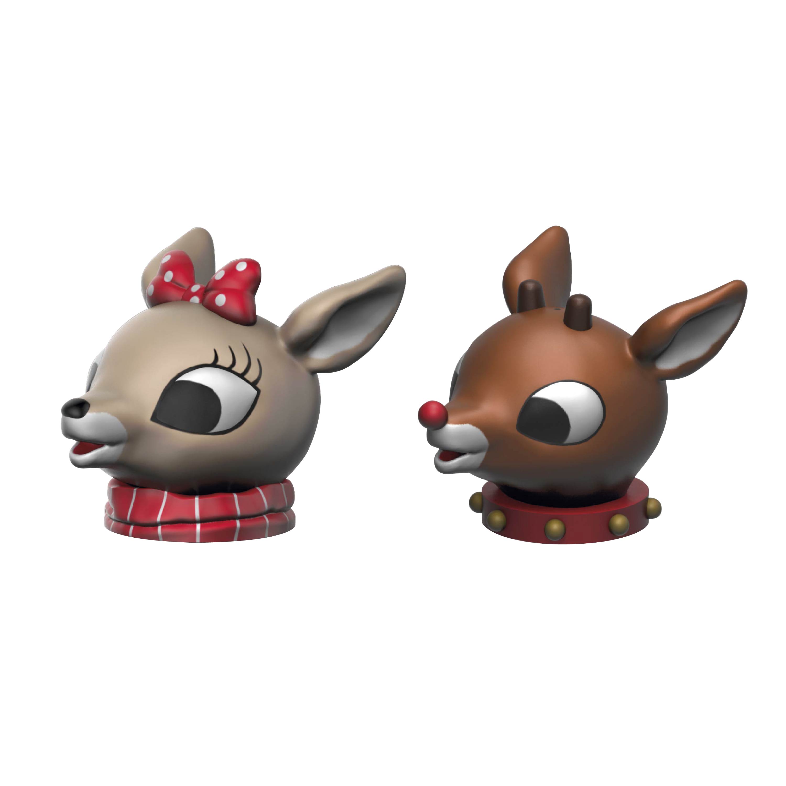 Rudolph the Red-Nosed Reindeer Salt and Pepper Shaker Set, Rudolph & Clarice, 2-piece set slideshow image 4 Rudolph the Red-Nosed Reindeer Salt and Pepper Shaker Set, Rudolph & Clarice, 2-piece set slideshow image 4