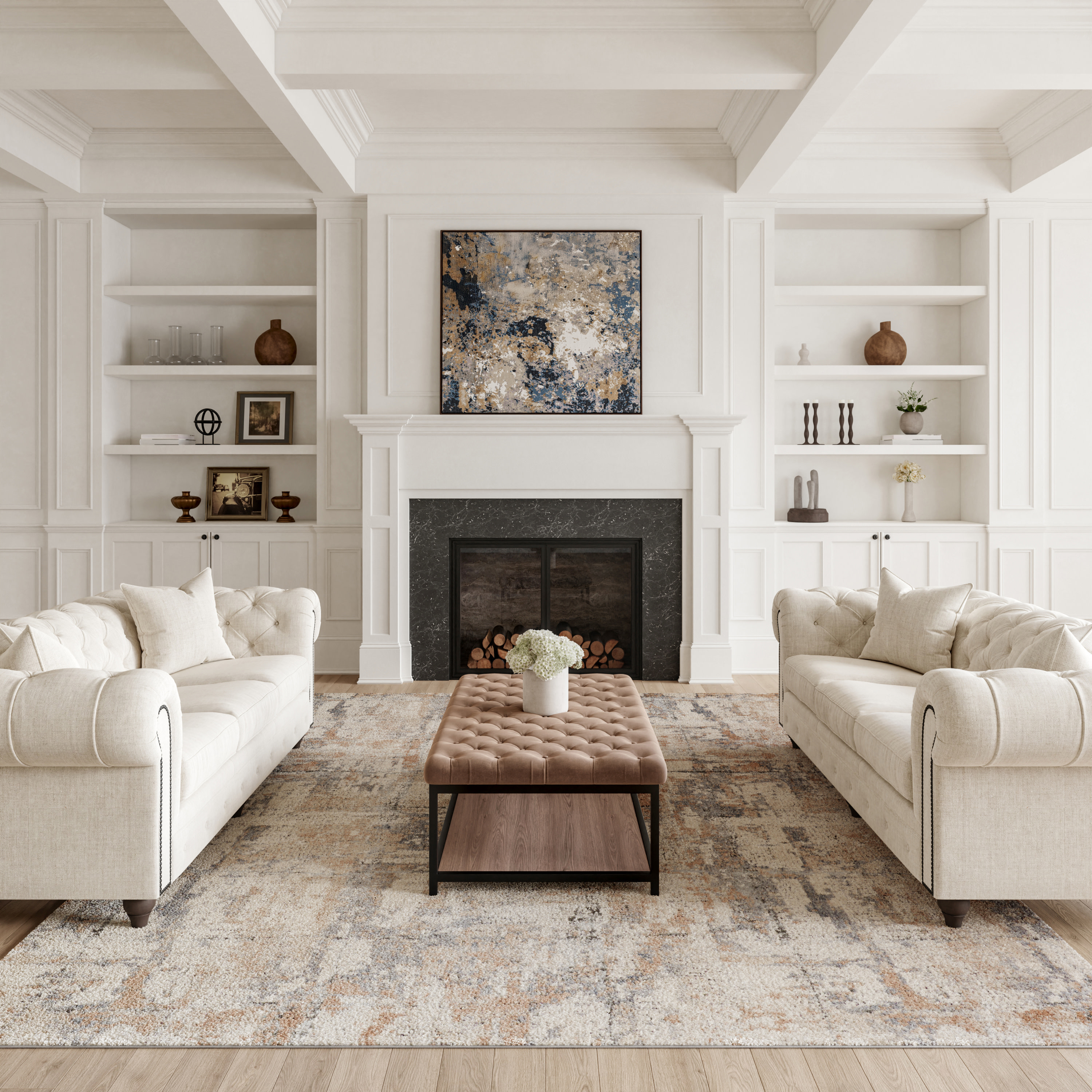 Nourison Rustic Textures 7'10" x 10'6" Beige Grey Modern Indoor Rug