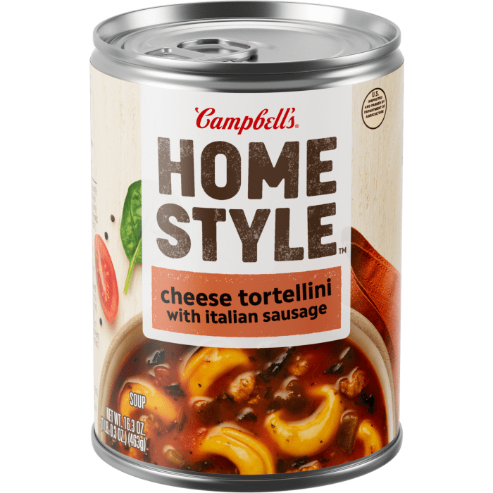 Homestyle Cheese Tortellini with Italian Sausage Soup