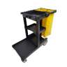 Hillyard, 3 Shelf Utility Janitor Cart, Black