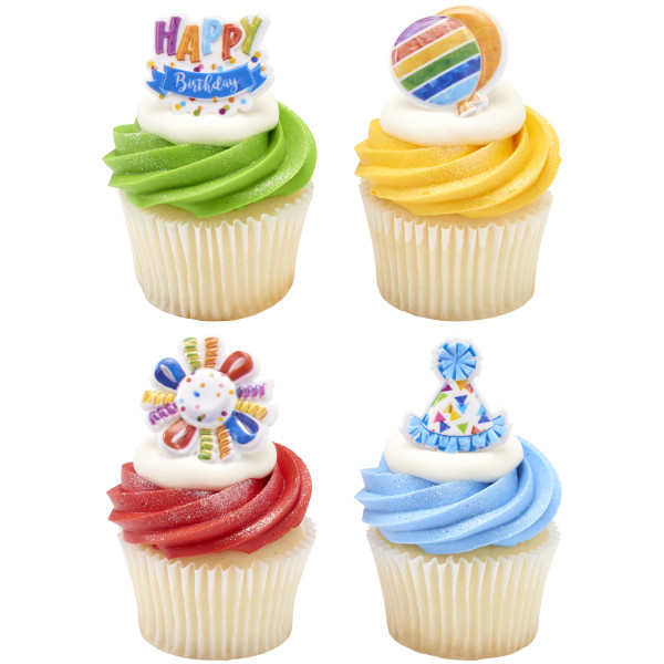 Happy Birthday Cupcake Rings
