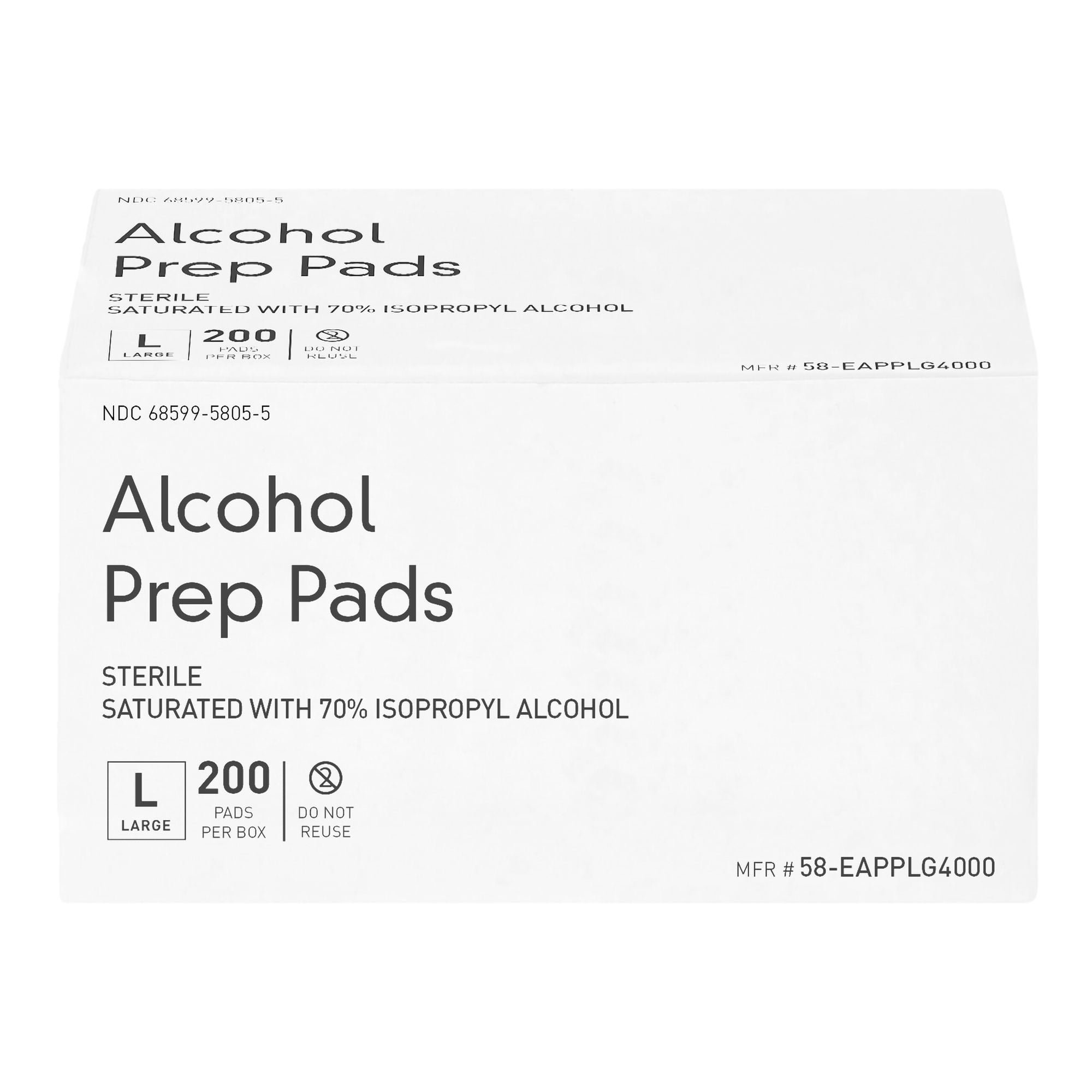 McKesson Brand PAD, ALCOHOL PREP ECONOMY LG (200/BX 20BX/CS)