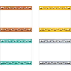 I &hearts; Metal Embossed Terrific Labels&trade; Variety Pack, 36 Count