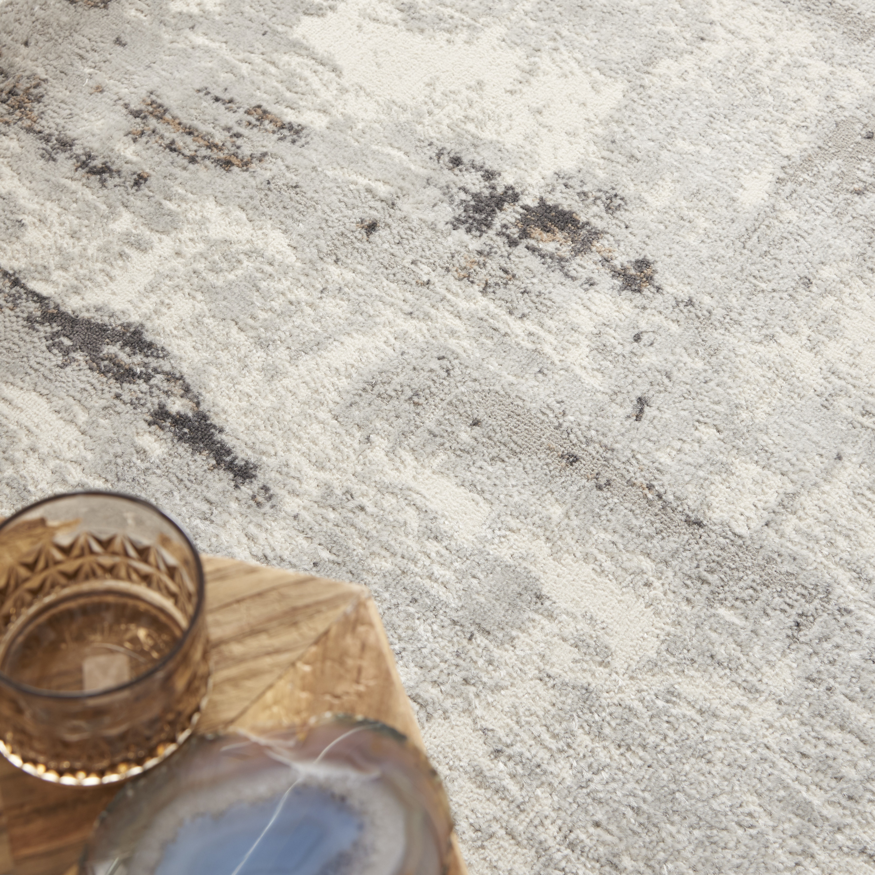Nourison Elation 4' x 6' Grey Ivory Modern Indoor Rug