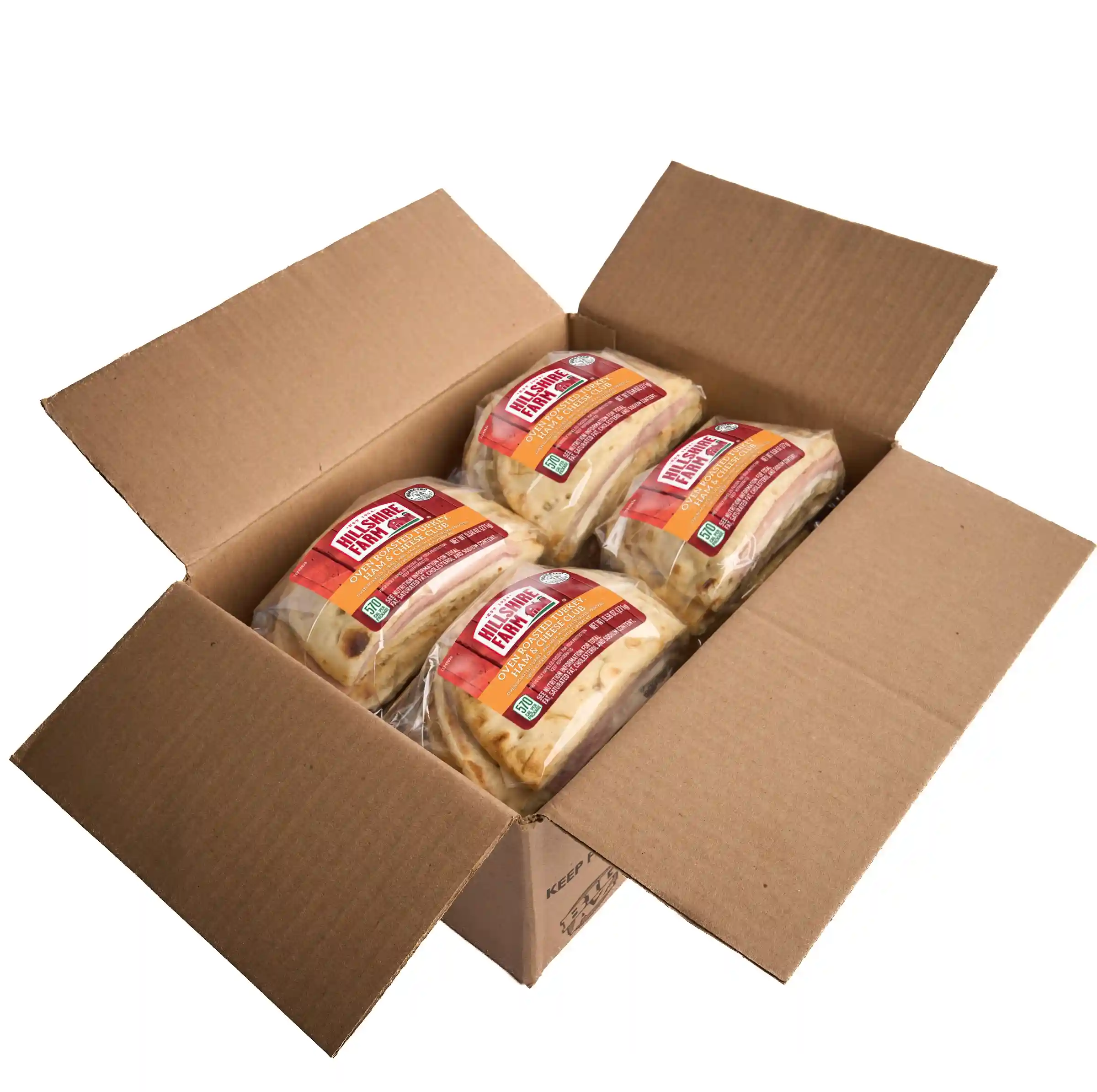 Hillshire Farm® Turkey Ham & Cheese Club Flatbread Sandwich_image_4