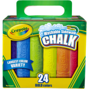 Washable Sidewalk Chalk, 24 Colors