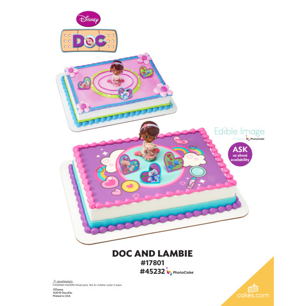 Doc McStuffins Doc and Lambie The Magic of Cakes® PhotoCake® Enhanced Background and Icing Page
